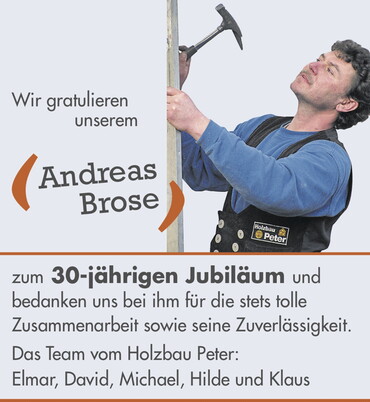 Andreas Brose – 30 jähriges Jubiläum